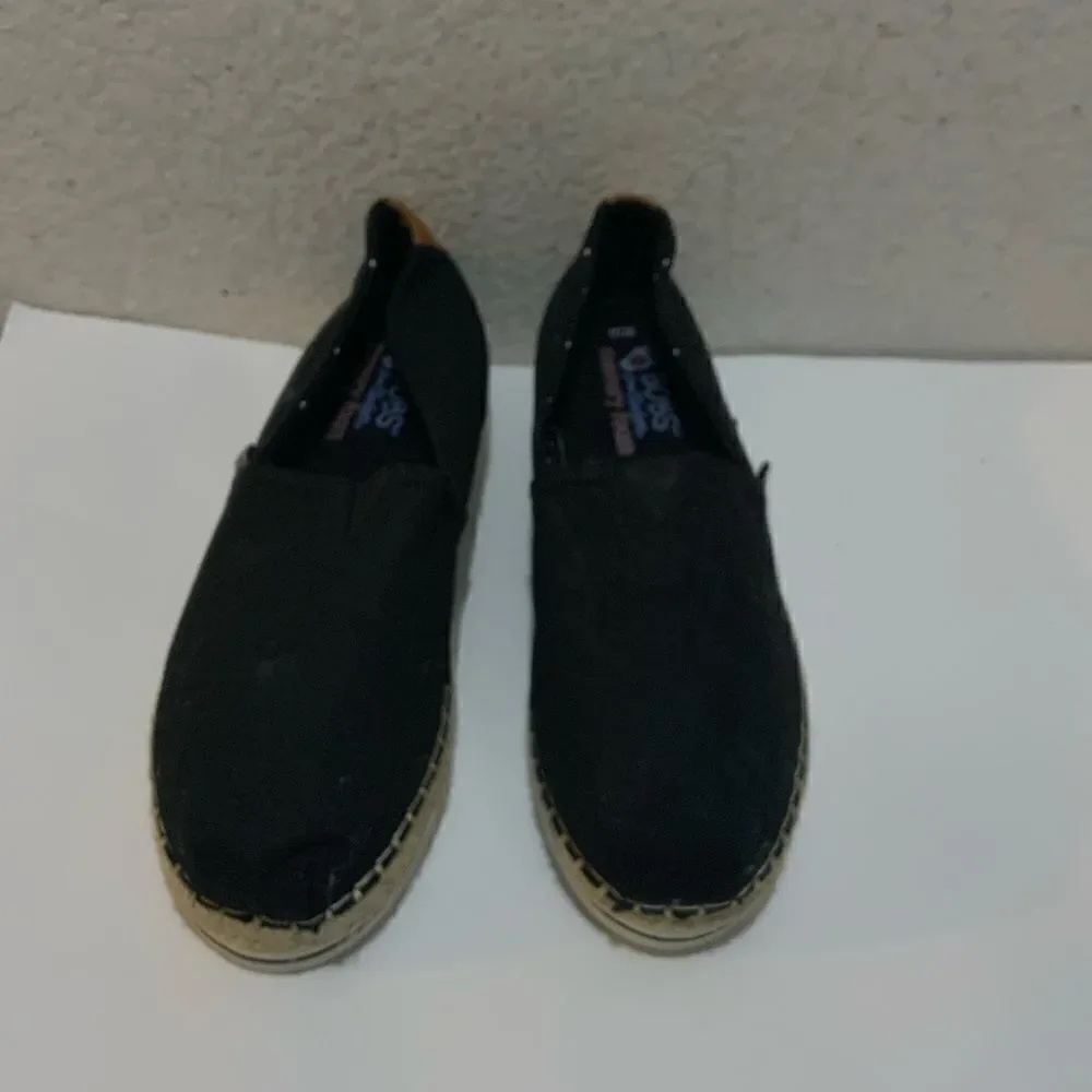 Bobs Canvas Espadrilles Black size 10